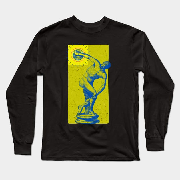 discobolus Long Sleeve T-Shirt by TJWDraws